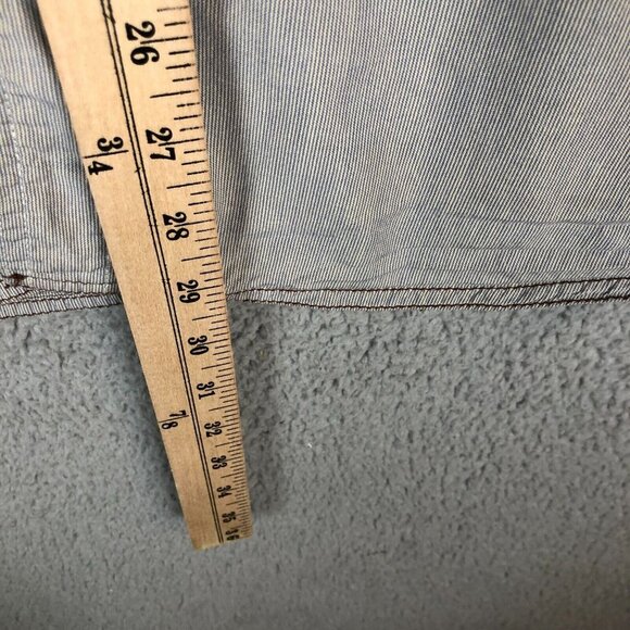 Kavu Long Sleeve Button Shirt Size Small Railroad Striped Double Pockets Seattle - Picture 5 of 5